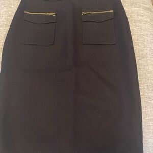 J. Crew Navy Pencil Skirt with Zipper Details